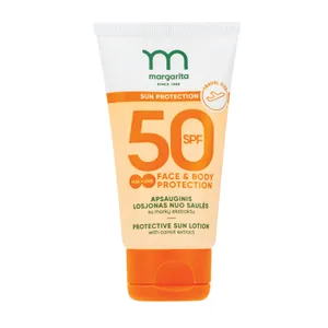 MARGARITA Apsauginis losjonas nuo saulės su morkų ekstraktu SPF50, 50 ml