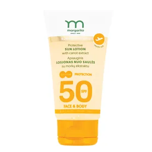 Apsauginis losjonas nuo saulės su morkų ekstraktu SPF50, MARGARITA 50 ml