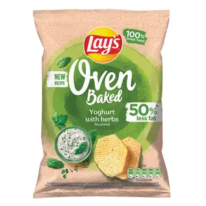 Jogurto ir prieskoninių žolelių skonio kepti bulvių traškučiai LAY'S OVEN BAKED, 110 g