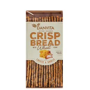 Kvietinės duonelės su sūriu ir česnaku DANVITA, 130 g