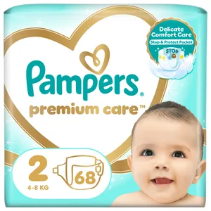 Sauskelnės PAMPERS PREMIUM CARE 2 (4-8 kg), 68 vnt.