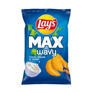 Grietinės ir prieskoninių žolelių skonio bulvių traškučiai LAY'S MAX WAVY, 120 g