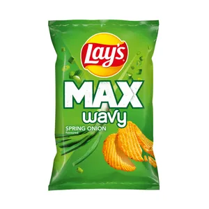 Žaliujų svogūnų skonio bulvių traškučiai LAY'S MAX WAVY, 120 g
