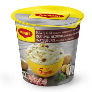 Rūkytos kiaulienos skonio bulvių košė su skrebučiais MAGGI 5 MINUTES, 53 g
