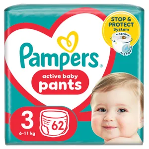 Sauskelnės JP, 3 dydis 6 - 11 kg. PAMPERS PANTS, 60 vnt.