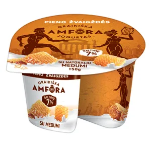 Jogurtas GRAIKIŠKA AMFORA su medumi, 3,0 % riebumo, 150 g