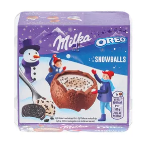 Pieninis šokoladas MILKA SNOWBALLS OREO, 112 g