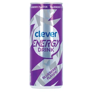 Mėlynių skonio energinis gėrimas CLEVER, 250 ml