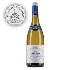 Baltasis sausas vynas BOVIER&FILS CHABLIS AOP (12,5%), 750 ml
