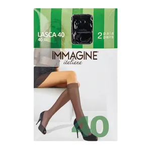 Moteriškos puskojinės IMMAGINE ART. LASCA 40 DEN, vienas dydis, spalva NERO, 2 poros