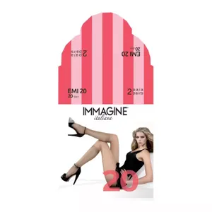 Moteriškos puskojinės IMMAGINE ART.EMI 20 DEN, vienas dydis, spalva NERO