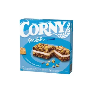 Javainių batonėliai su pieniniu pertepimu CORNY MILK, 120 g