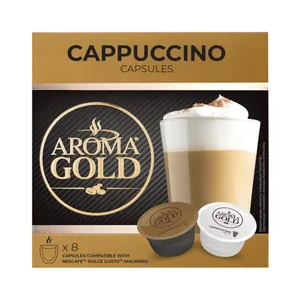 Kavos kapsulės AROMA GOLD CAPUCCINO, 16 vnt.