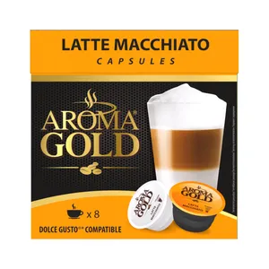 Kavos kapsulės AROMA GOLD LATTE MACCHIATO, 16 vnt.