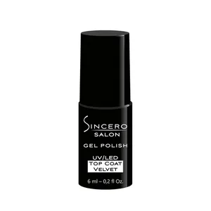 Matinis gelinio nagų lakas top coat velvet SINCERO SALON  