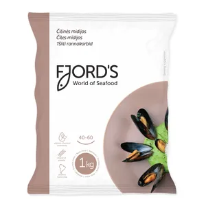 Virtos čilinės midijos su kiautu FJORDS 40/60, 1 kg