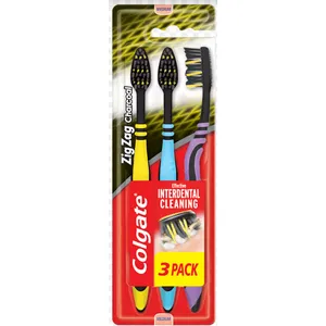 Colgate Zig-Zag Charcoal 3-pack dantų šepetėlis