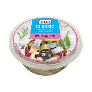 Silkių filė gabaliukai su svogūnais, 200 g