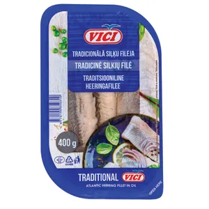Sūdyta silkių filė aliejuje tradicinė, 400 g