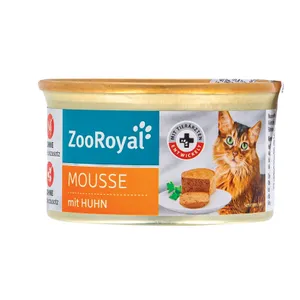Konservuotas visavertis kačių ėdalas ZOOROYAL MOUSSE su vištiena, 85 g