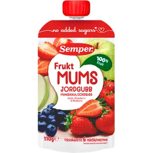 Tyrė su braškėmis 6 mėn. SEMPER MUMS RTE, 110 g