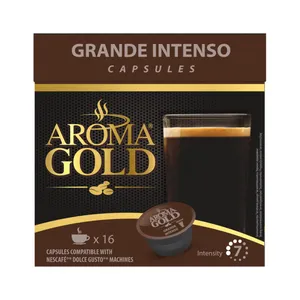 Kavos kapsulės AROMA GOLD GRANDE INTENSO, 16 vnt.