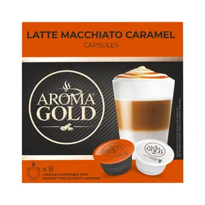 Kavos kapsulės AROMA GOLD Latte Macchiato Caramel, 180g