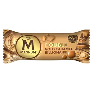 Sausainių ir karijų skonio valgomieji ledai MAGNUM su sūdytos karamelės įdaru, baltuoju šokoladu su karamele ir sausainių gabaliukais, 85 ml
