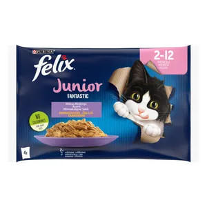 Konservai su padažu katėms FELIX FANTASTIC JUNIOR, 340 g