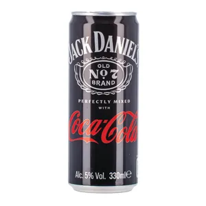 Alkoholinis kokteilis JACK DANIELS & COLA 5%, 330 ml