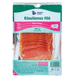 Šaltai rūkyta kiaulienos nugarinė, 100 g