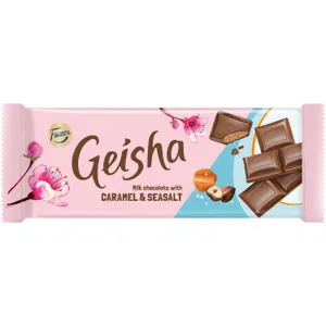 Pieniškas šokoladas GEISHA CARAMEL SEASALT, 100 g