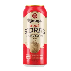 Pusiau sausas sidras VILKMERGĖS ROSE, 500 ml