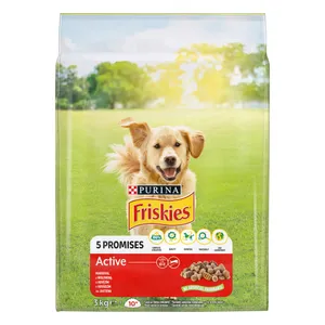 Sausas šunų ėdalas FRISKIES Active su jautiena, 3 kg