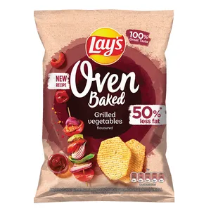Grilyje keptų daržovių skonio kepti bulvių traškučiai LAY'S OVEN BAKED, 110 g