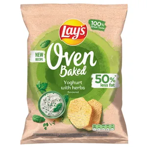 Jogurto ir prieskoninių žolelių skonio kepti bulvių traškučiai LAY'S OVEN BAKED, 180 g