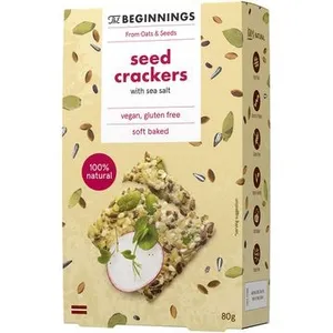 Sėklų krekeriai su jūros druska, 80 g
