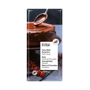 Juodasis šokoladas gamybai 70%, ekologiškas, 200 g