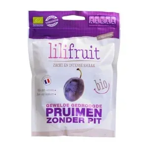 Minkštos rehidruotos Aženo džiovintos slyvos ekologiškos LILIFRUIT, 150 g