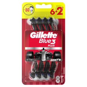 Vienkartiniai skustuvai GILLETTE BLUE 3 RED 6+2 v, 4 vnt.