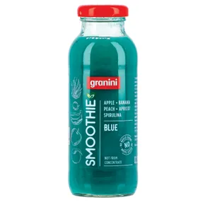 Obuolių-bananų-abrikosų vaisių kokteilis GRANINI BLUE, 250 ml