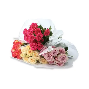 Skintos gėlės rožės smulkiažiedės, 5 vnt