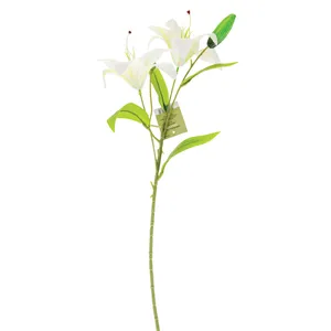 Dirbtinė gėlė Lelija, baltos spalvos 57CM, MW31587W