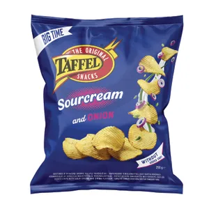 Traškučiai TAFFEL SOUR CREAM & ONION MEGA PACK, 250 g