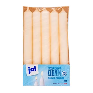 Stalo žvakės JA! WITHOUT JA! dramblio kaulo spalvos