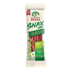 Karštai rūkytos dešrelės KAI NORISI MĖSOS KABANOS SNAX, 200 g