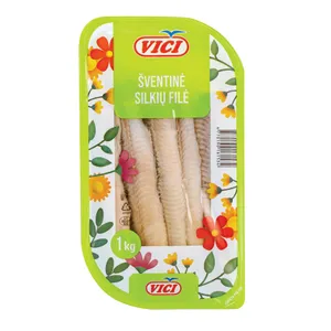 Šventinė silkių filė sūdyta aliejuje VIČI