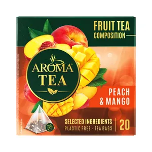 Vaisinė arbata AROMA TEA PEACH & MANGO, 20 vnt.