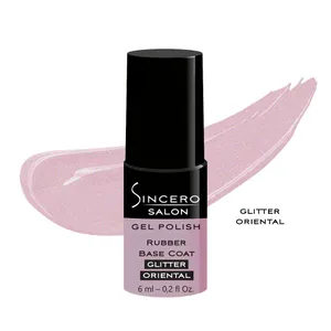 Rubber bazė glitter oriental 6ml SINCERO SALON  