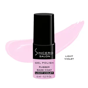 Rubber bazė light violet 6ml SINCERO SALON  